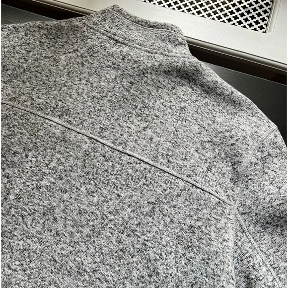 H&M Sport Zip Up Microfleece Sweater Black and White size L - Picture 8 of 9